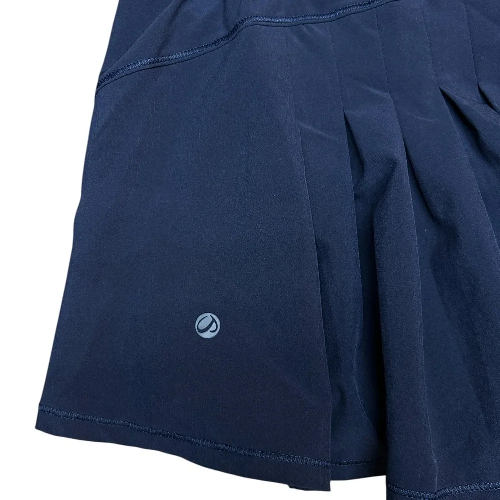 CRZ YOGA Women's Quick Dry Pleated Tennis Skort Athletic Sporty Size M Navy - Picture 2 of 7